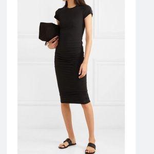 James Perse Ruched T-Shirt Dress in Black 🖤 Sz 2